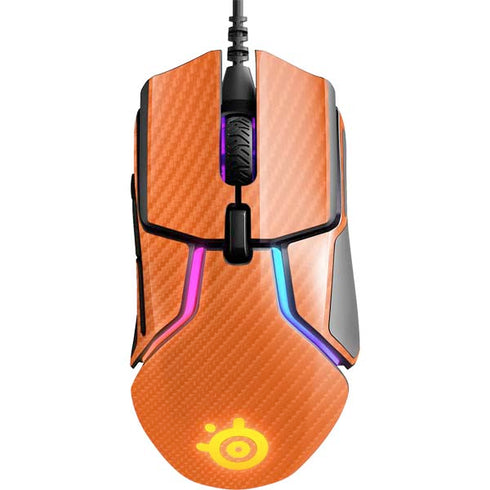 Orange Carbon Fiber Specialty Material SteelSeries Rival 600 Gaming Mouse Skin