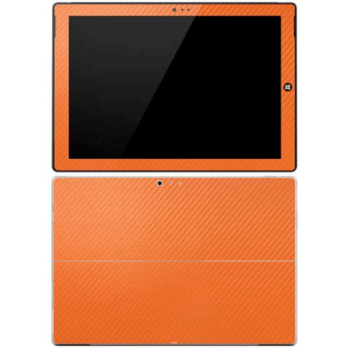 Orange Carbon Fiber Specialty Material Surface Pro 3 Skin