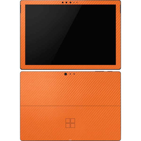 Orange Carbon Fiber Specialty Material Surface Pro 6 Skin