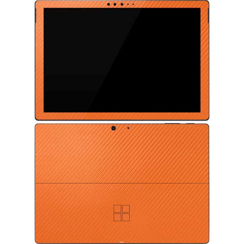 Orange Carbon Fiber Specialty Material Surface Pro 7 Skin