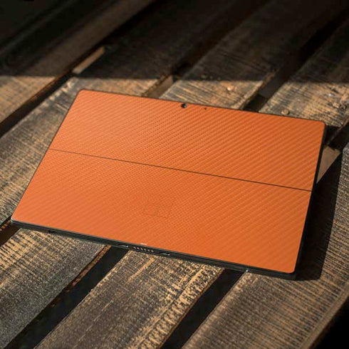 Orange Carbon Fiber Specialty Material Surface Pro 7 Skin