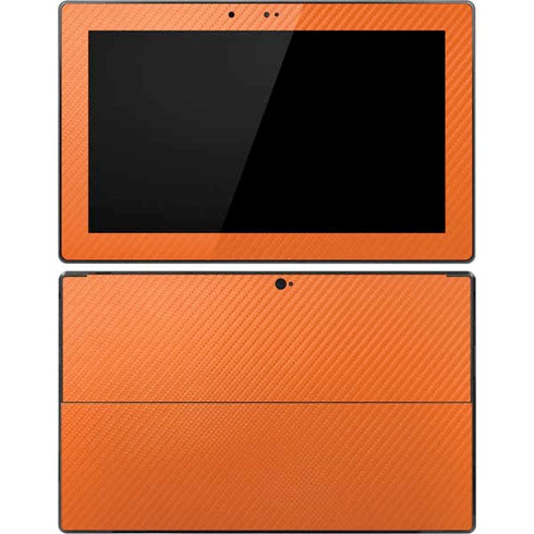 Orange Carbon Fiber Specialty Material Surface Pro Tablet Skin