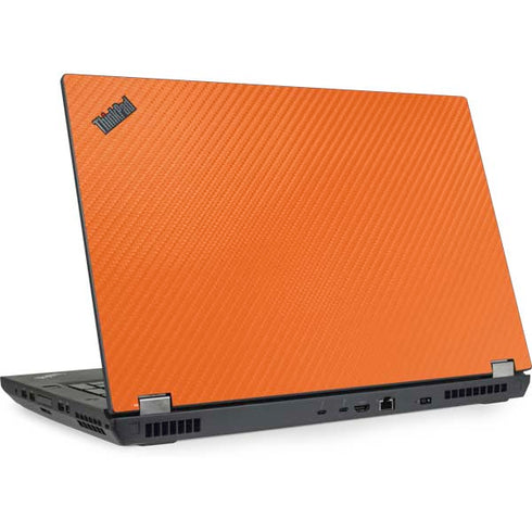 Orange Carbon Fiber Specialty Texture Material Lenovo ThinkPad Skin