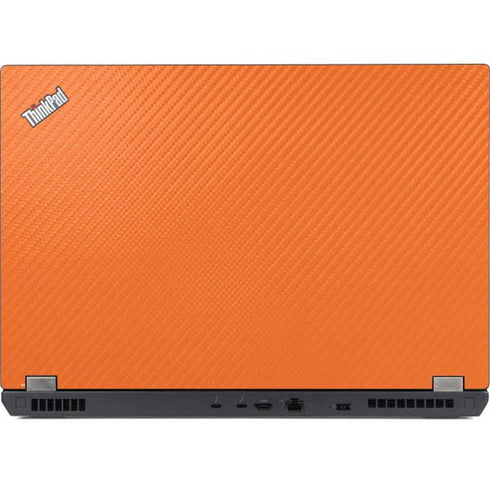 Orange Carbon Fiber Specialty Texture Material Lenovo ThinkPad Skin