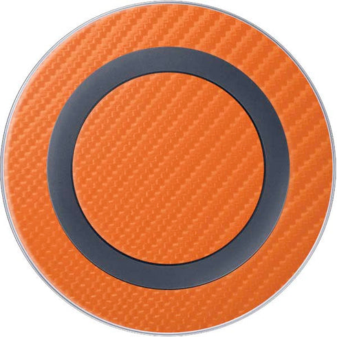 Orange Carbon Fiber Specialty Material Wireless Charger Skin