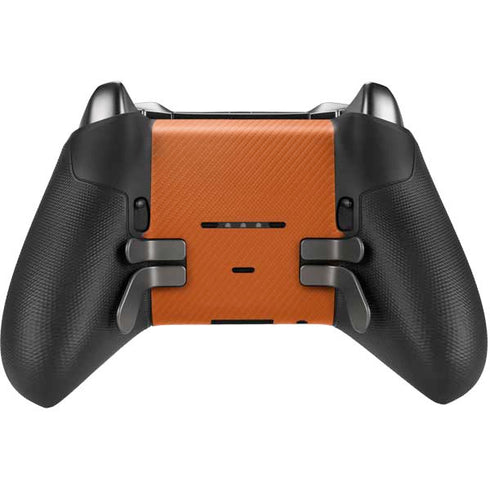 Orange Carbon Fiber Specialty Material Xbox Elite Wireless Controller Series 2 Skin