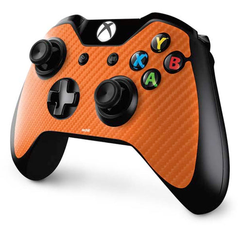 Orange Carbon Fiber Specialty Material Xbox One Controller Skin