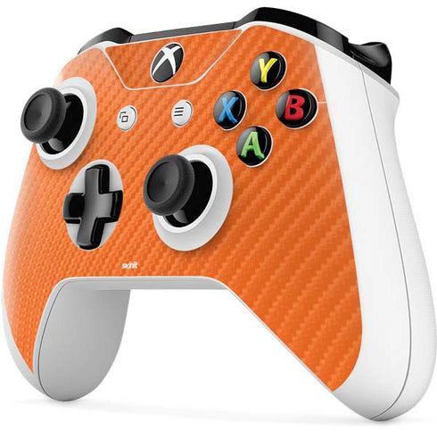 Orange Carbon Fiber Specialty Material Xbox One S All-Digital Edition Bundle Skin