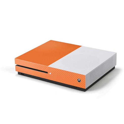 Orange Carbon Fiber Specialty Material Xbox One S Console Skin