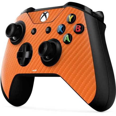 Orange Carbon Fiber Specialty Material Xbox One X Controller Skin