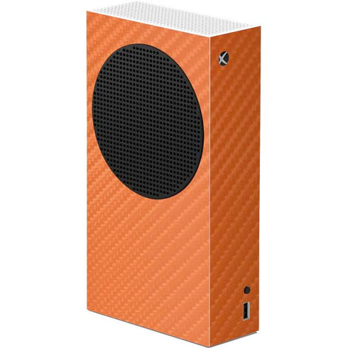 Orange Carbon Fiber Specialty Material Xbox Series S Console Skin