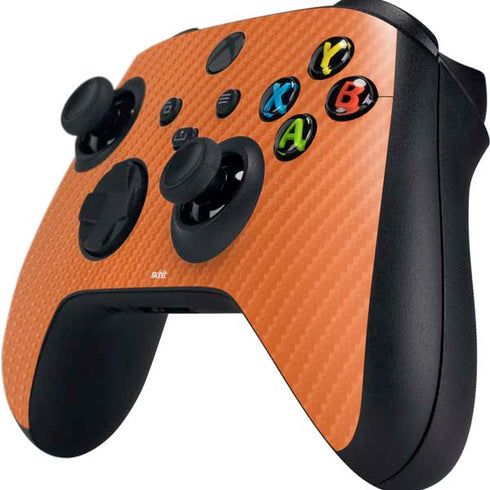 Orange Carbon Fiber Specialty Material Xbox Series X Controller Skin