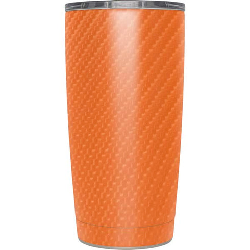 Orange Carbon Fiber Specialty Texture Material Yeti 20oz Tumbler Skin