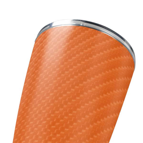 Orange Carbon Fiber Specialty Texture Material Yeti 20oz Tumbler Skin