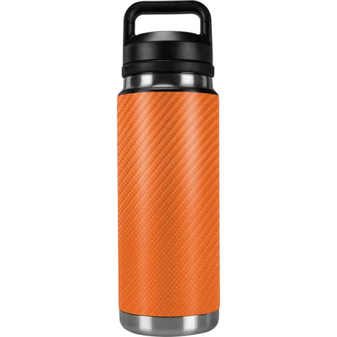 Orange Carbon Fiber Specialty Texture Material YETI Rambler 26oz Bottle Skin