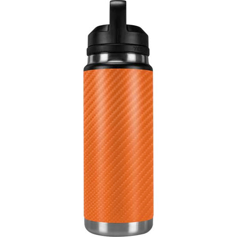Orange Carbon Fiber Specialty Texture Material YETI Rambler 26oz Bottle Skin