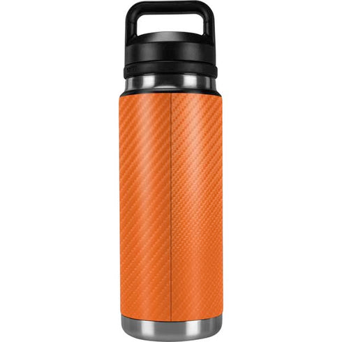 Orange Carbon Fiber Specialty Texture Material YETI Rambler 26oz Bottle Skin