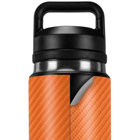 Orange Carbon Fiber Specialty Texture Material YETI Rambler 26oz Bottle Skin