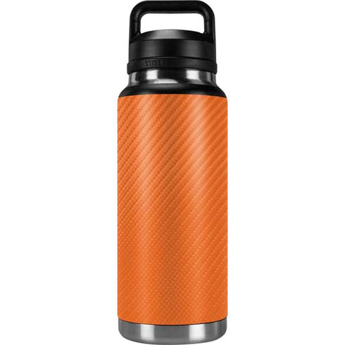 Orange Carbon Fiber Specialty Texture Material YETI Rambler 36oz Bottle Skin