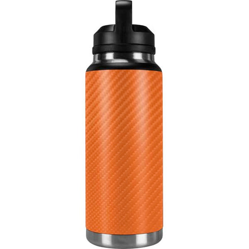 Orange Carbon Fiber Specialty Texture Material YETI Rambler 36oz Bottle Skin