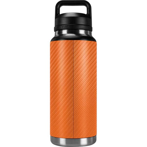 Orange Carbon Fiber Specialty Texture Material YETI Rambler 36oz Bottle Skin