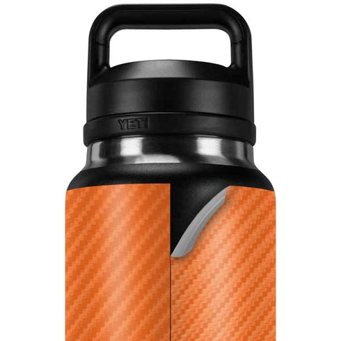 Orange Carbon Fiber Specialty Texture Material YETI Rambler 36oz Bottle Skin