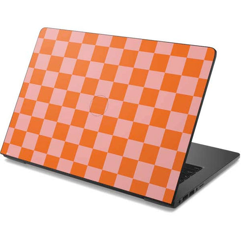 Orange Checkered Dell Chromebook Skin