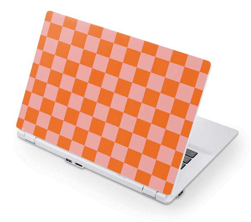 Orange Checkered Acer Chromebook Skin