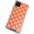 Orange Checkered Galaxy A12 Clear Case