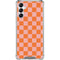 Orange Checkered Galaxy A14 5G Clear Case
