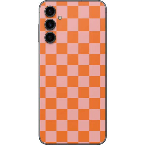 Orange Checkered Galaxy A14 5G Skin
