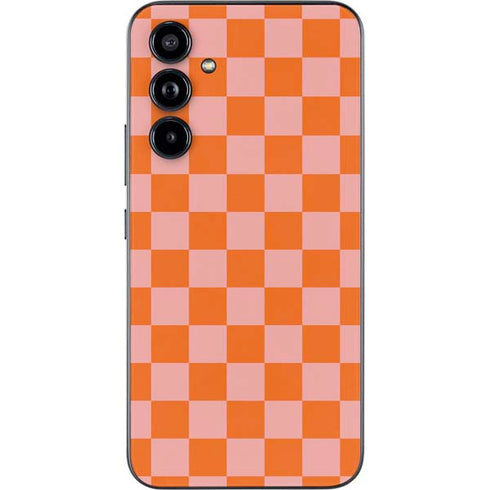 Orange Checkered Galaxy A54 5G Skin