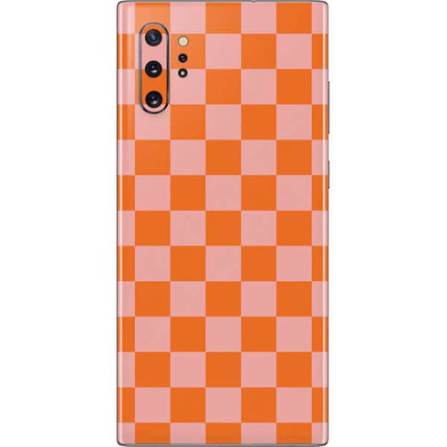 Orange Checkered Galaxy Note 10 Plus Skin