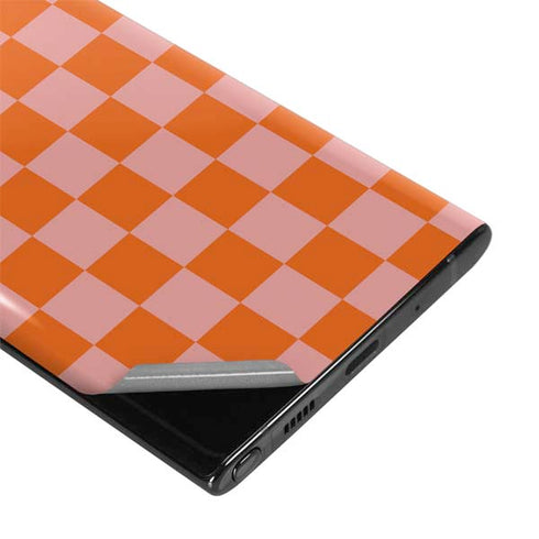 Orange Checkered Galaxy Note 10 Plus Skin