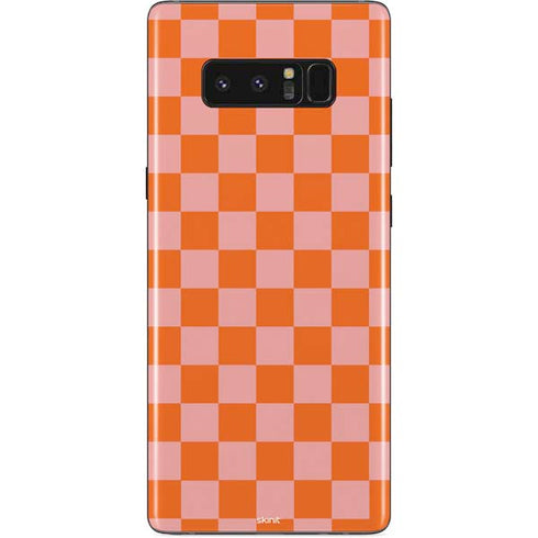 Orange Checkered Galaxy Note 8 Skin