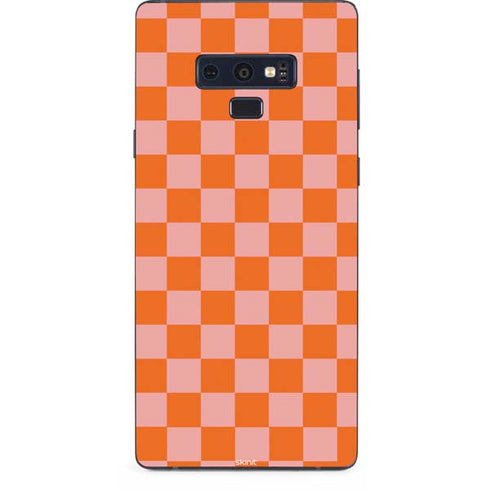 Orange Checkered Galaxy Note 9 Skin