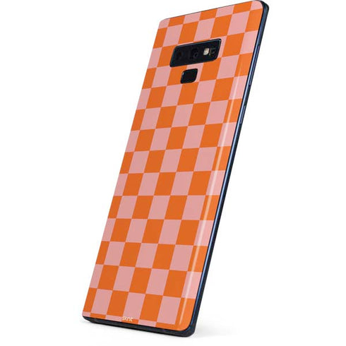 Orange Checkered Galaxy Note 9 Skin