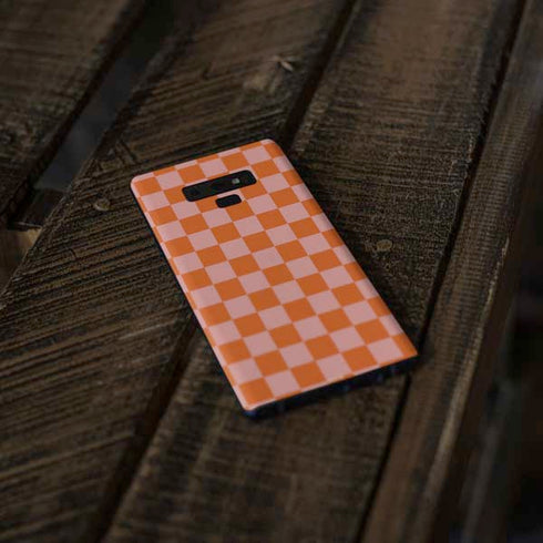 Orange Checkered Galaxy Note 9 Skin