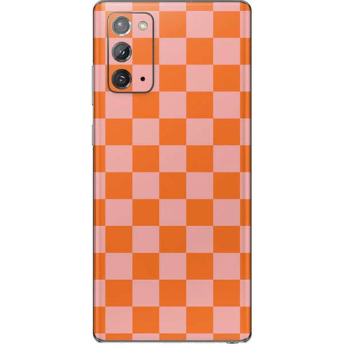 Orange Checkered Galaxy Note20 5G Skin