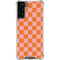 Orange Checkered Galaxy S21 FE Clear Case