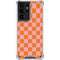 Orange Checkered Galaxy S21 Ultra 5G Clear Case