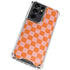 Orange Checkered Galaxy S21 Ultra 5G Clear Case