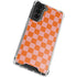 Orange Checkered Galaxy S22 Plus Clear Case