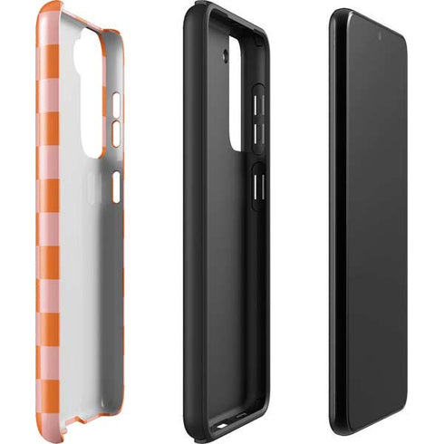Orange Checkered Galaxy S22 Pro Case