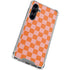 Orange Checkered Galaxy S23 FE Clear Case