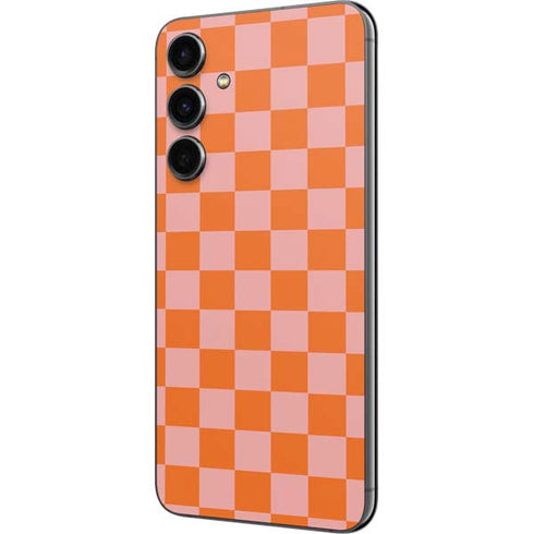 Orange Checkered Galaxy S23 FE Skin