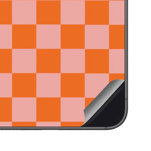 Orange Checkered Galaxy S23 FE Skin