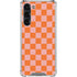Orange Checkered Galaxy S23 Plus Clear Case