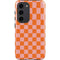 Orange Checkered Galaxy S23 Pro Case