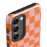 Orange Checkered Galaxy S23 Pro Case